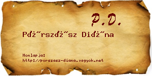 Pórszász Diána névjegykártya