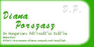 diana porszasz business card